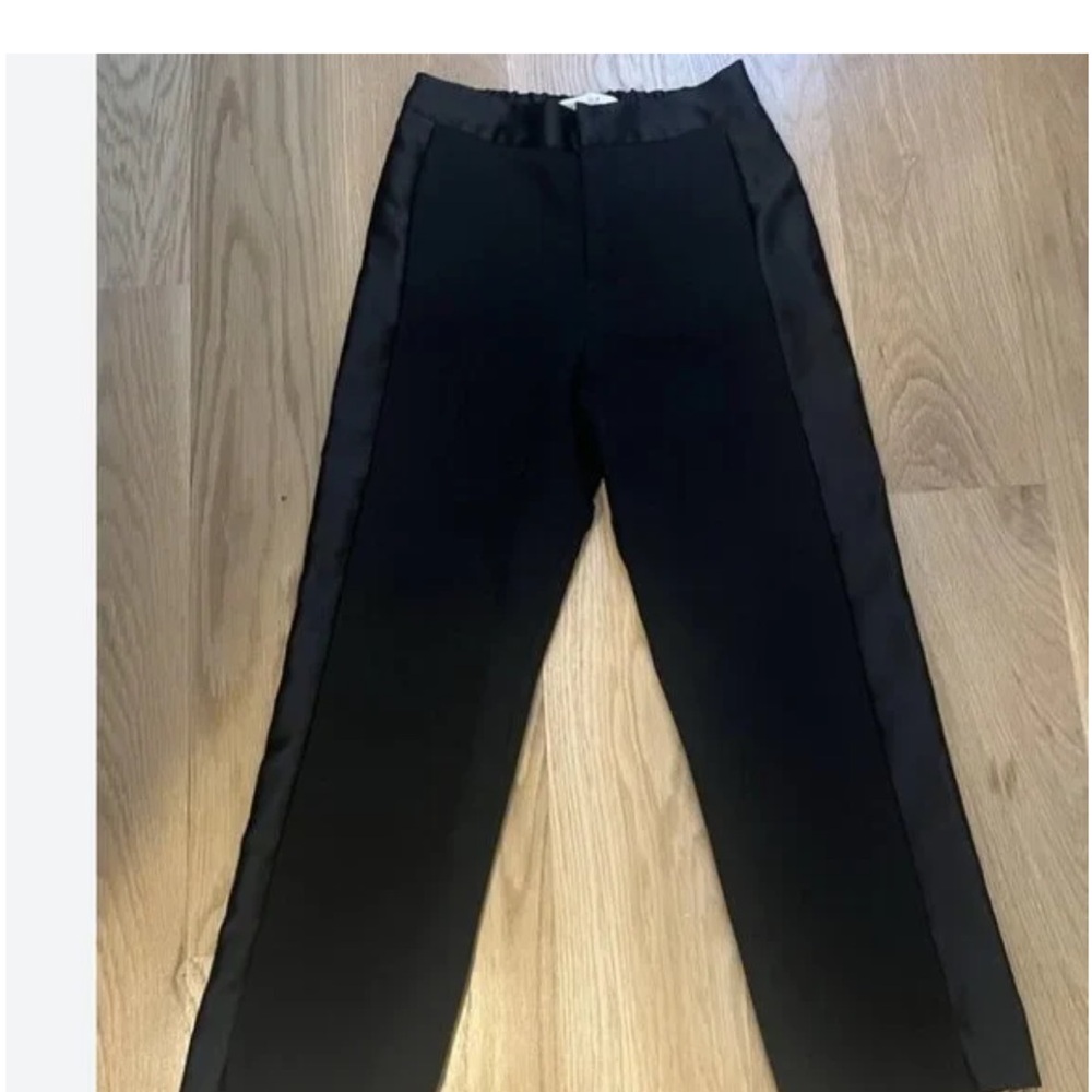 Zara Black Tailored Men’s Pants with Satin Side Panels